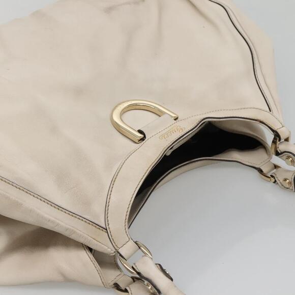 GUCCI Tote Bag Leather Ivory Gold - Picture 6 of 16